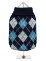 Black and Blue Argyle Sweater - Lucky Paws Boutique