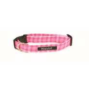Wagytail Pink Tartan Collar - Lucky Paws Boutique